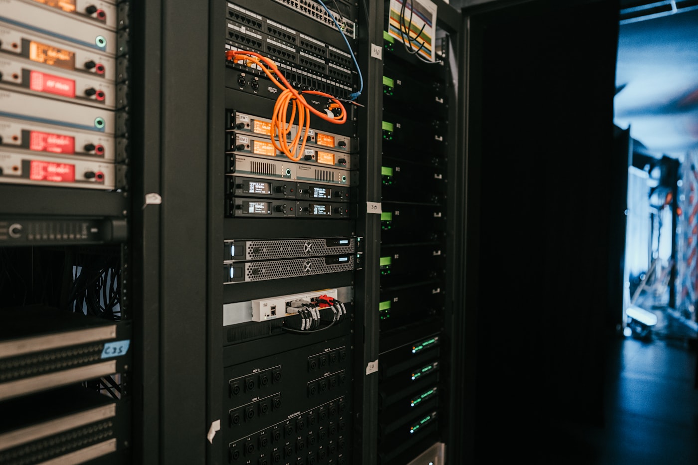 Server rack in een modern datacenter